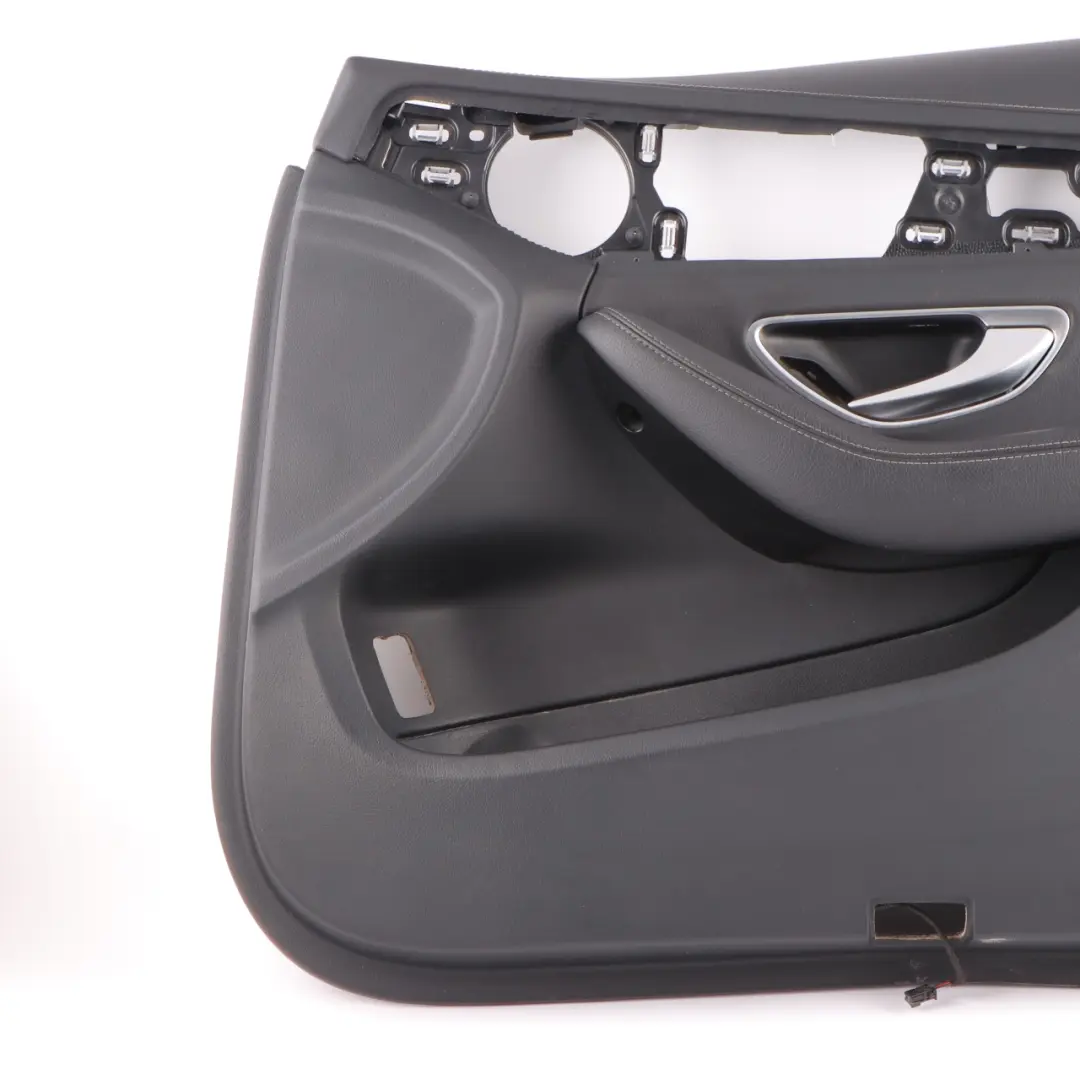  Front Door Card Mercedes W205 Right O/S Trim Panel Cover AMG Line Leather Black - SKU A2057206811 - Part number A2057206811