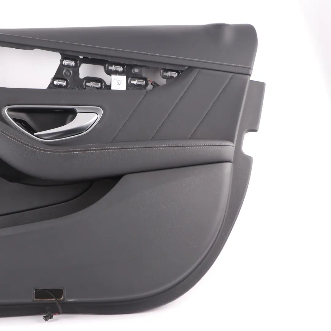 Front Door Card Mercedes W205 Right O/S Trim Panel Cover AMG Line Leather Black to with Part number A2057206811 Front Door Card Mercedes W205 Right O/S Trim Panel Cover AMG Line Leather Black - SKU A2057206811 - Part number A2057206811