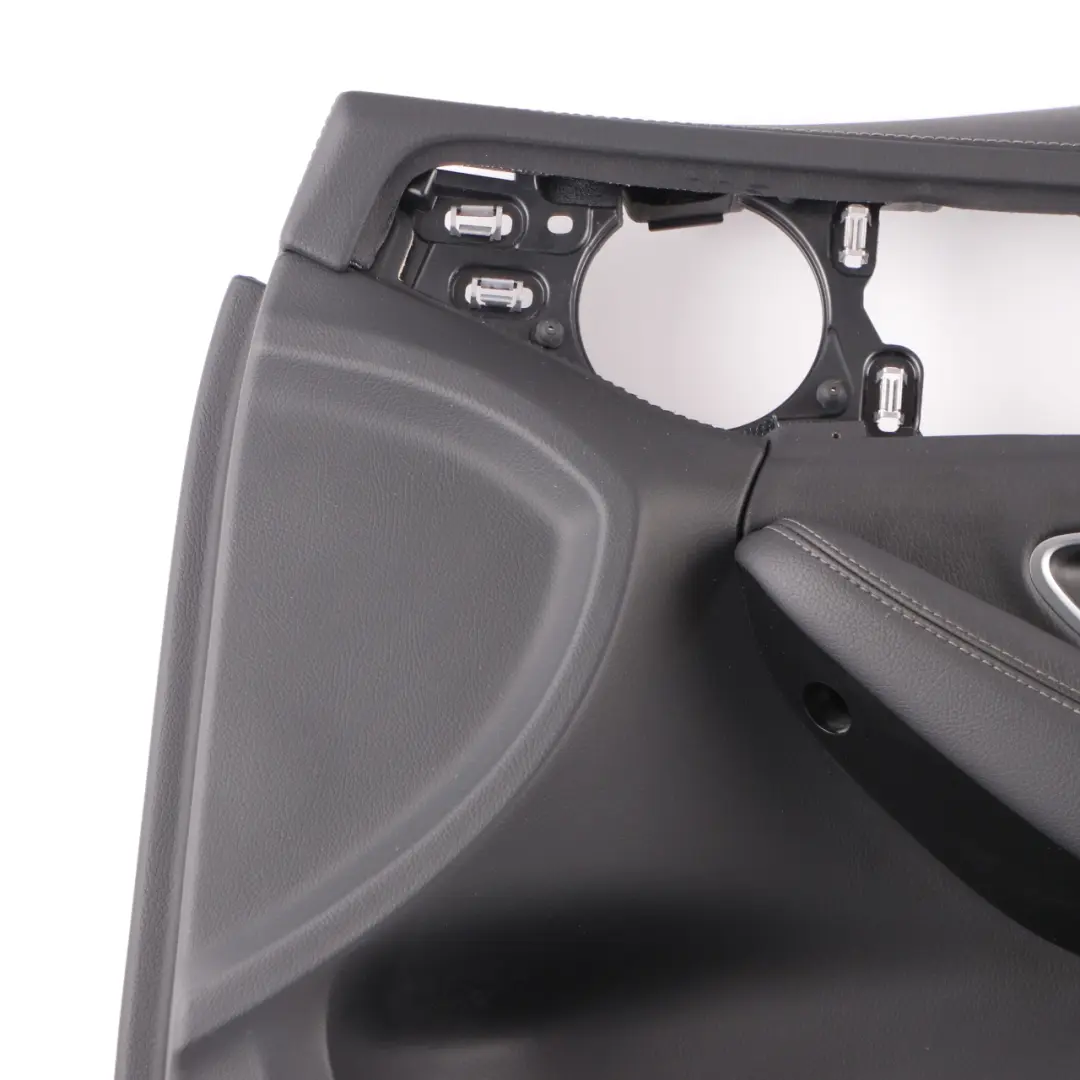  Front Door Card Mercedes W205 Right O/S Trim Panel Cover AMG Line Leather Black - SKU A2057206811 - Part number A2057206811