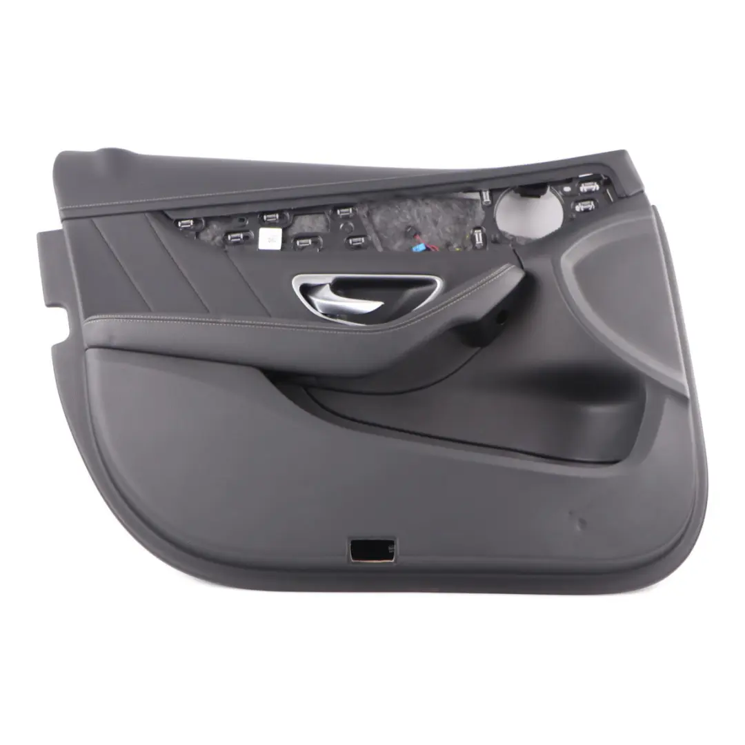 Front Door Card Mercedes W205 Left N/S Trim Panel Cover AMG Line Leather Black to with Part number A2057206911 Front Door Card Mercedes W205 Left N/S Trim Panel Cover AMG Line Leather Black - SKU A2057206911 - Part number A2057206911