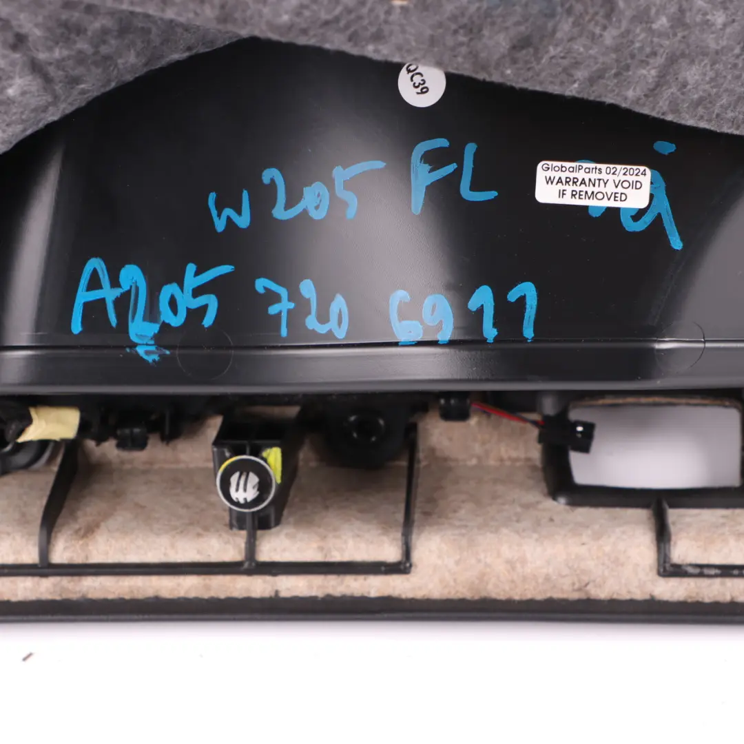  Front Door Card Mercedes W205 Left N/S Trim Panel Cover AMG Line Leather Black - SKU A2057206911 - Part number A2057206911