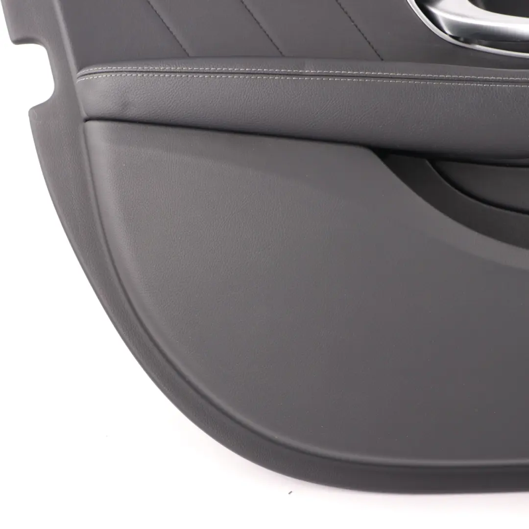  Front Door Card Mercedes W205 Left N/S Trim Panel Cover AMG Line Leather Black - SKU A2057206911 - Part number A2057206911