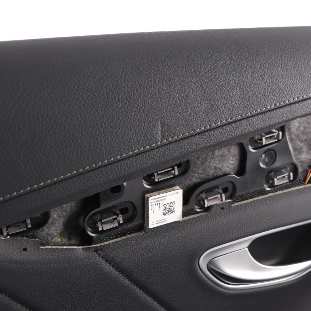 Front Door Card Mercedes W205 Left N/S Trim Panel Cover AMG Line Leather Black to with Part number A2057206911 Front Door Card Mercedes W205 Left N/S Trim Panel Cover AMG Line Leather Black - SKU A2057206911 - Part number A2057206911