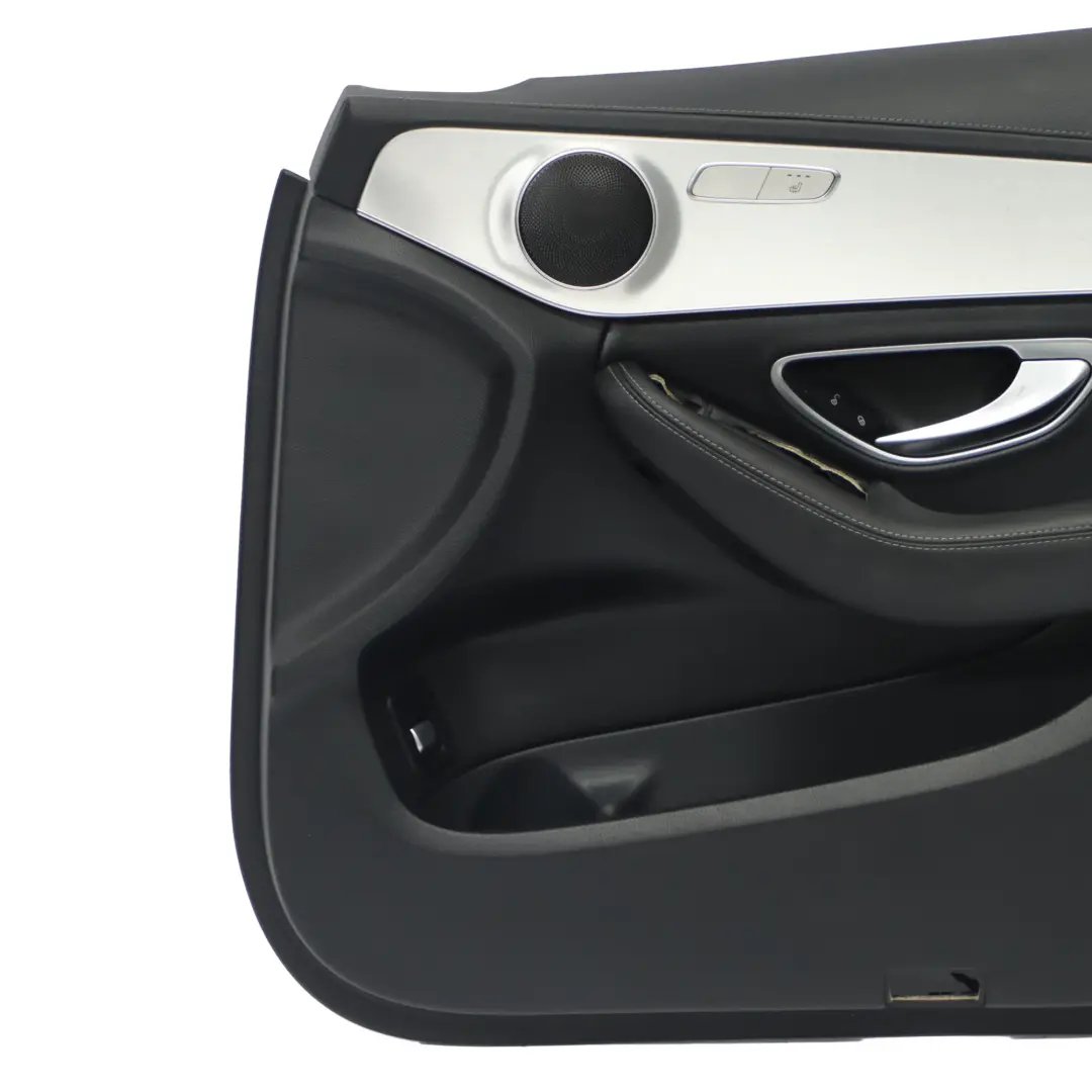 Mercedes W205 Door Card Front Right O/S Trim Panel Cover AMG Line Leather Black - SKU rhd-A2057207629-1 - Part number A2057207629