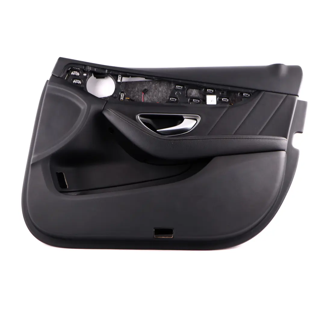 Carte de porte avant Mercedes W205 droite Trim Panel Covering Leather Black pour à propos du numéro de pièce A2057207629 Carte de porte avant Mercedes W205 droite Trim Panel Covering Leather Black - SKU A2057207629 - Numéro de pièce A2057207629