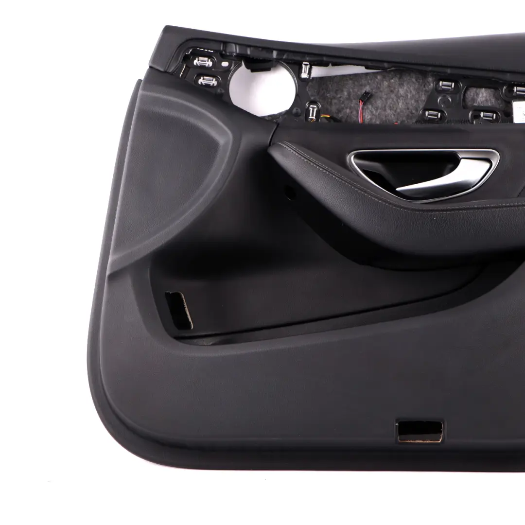  Front Door Card Mercedes W205 Right O/S Trim Panel Covering Leather Black - SKU A2057207629 - Part number A2057207629