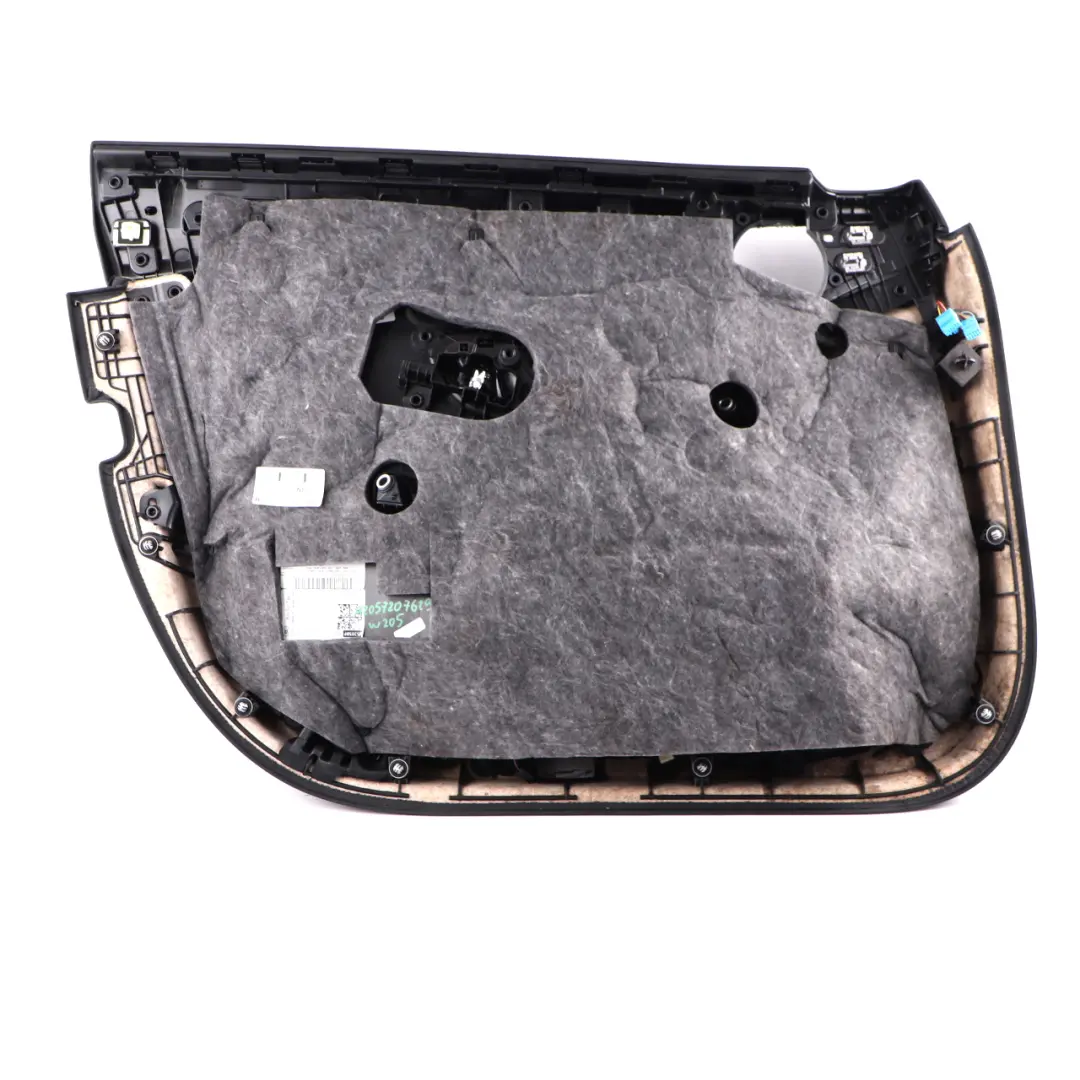 Scheda porta anteriore Mercedes W205 destra Rivestimento pelle nero per con numero di parte A2057207629 Scheda porta anteriore Mercedes W205 destra Rivestimento pelle nero - SKU A2057207629 - Numero di parte A2057207629