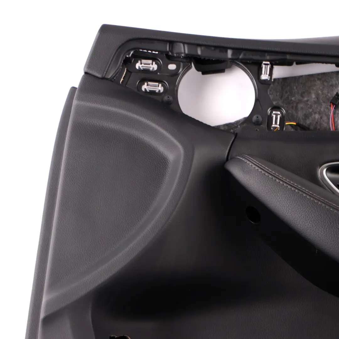  Front Door Card Mercedes W205 Right O/S Trim Panel Covering Leather Black - SKU A2057207629 - Part number A2057207629