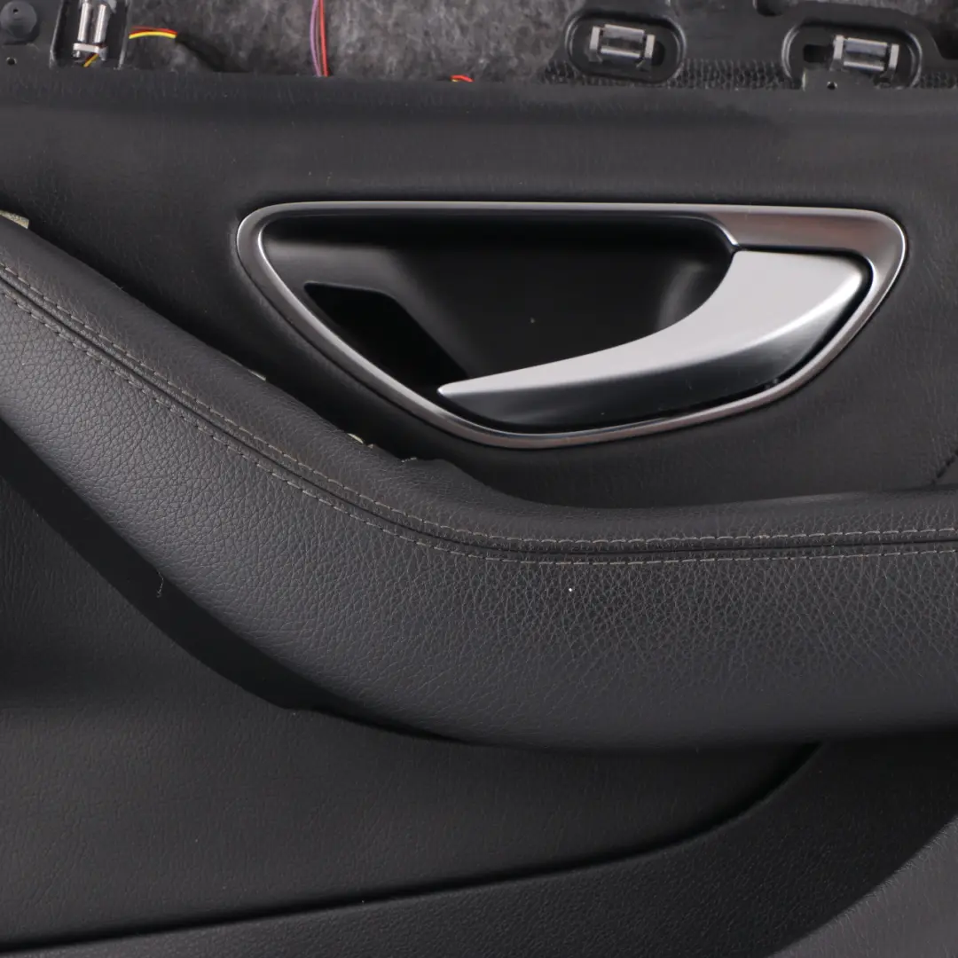  Front Door Card Mercedes W205 Right O/S Trim Panel Covering Leather Black - SKU A2057207629 - Part number A2057207629