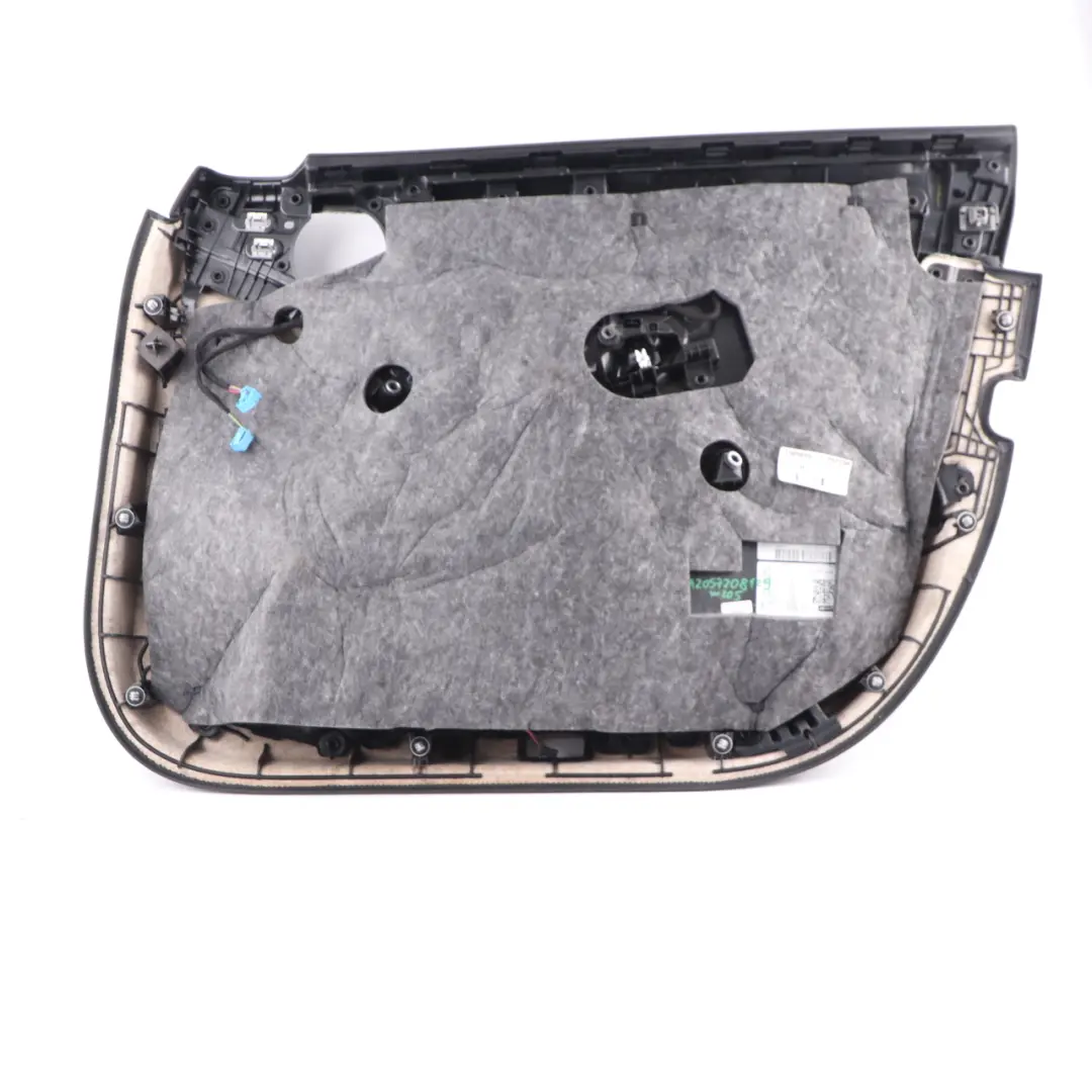  Tarjeta puerta delantera Mercedes W205 Izquierda Recubrimiento cuero Negro - SKU A2057208129 - Número de pieza A2057208129