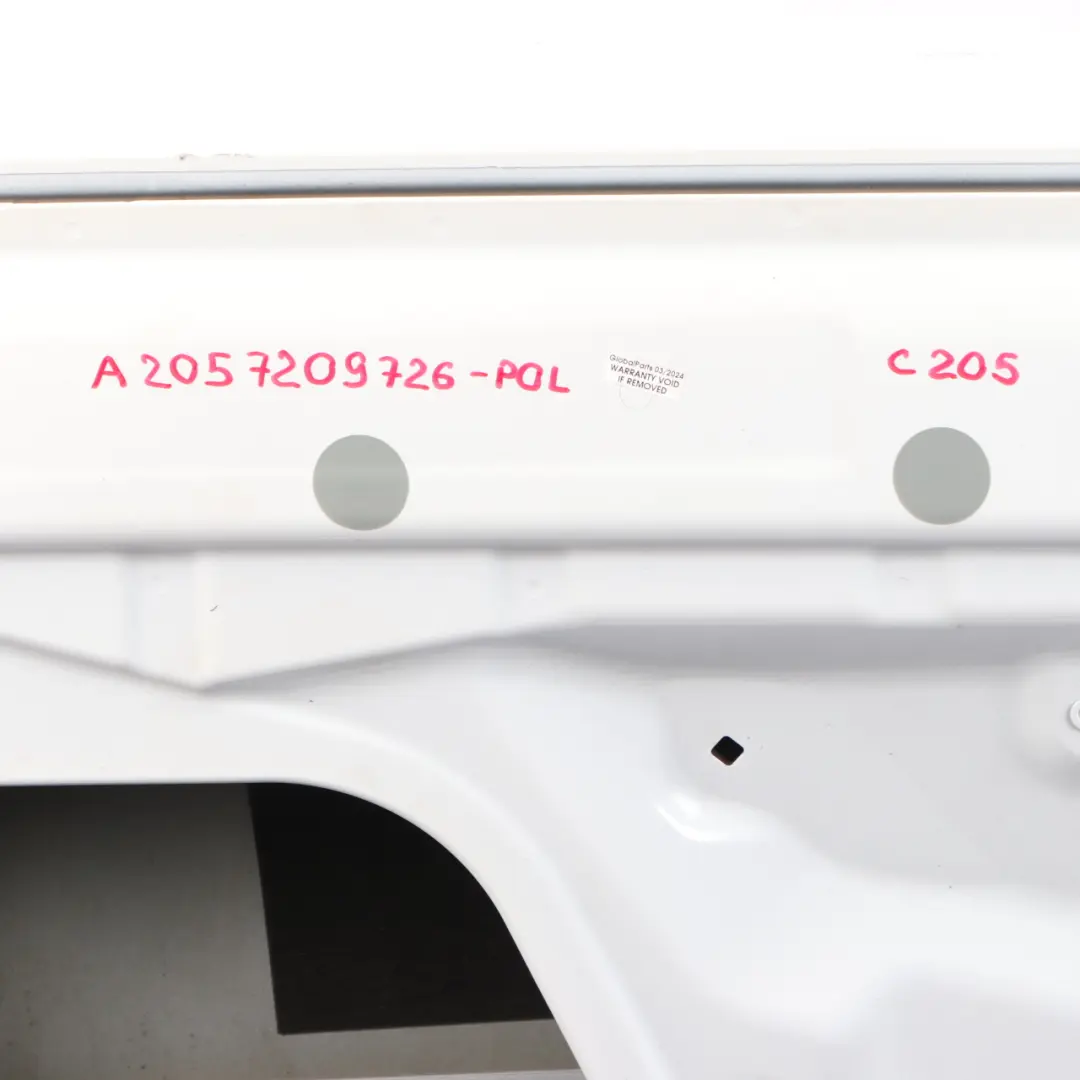 Door Front Left N/S C-Class Coupe Cabrio Polar White - 149 to Mercedes C205 A205 with Part number A2057209726 Mercedes C205 A205 Door Front Left N/S C-Class Coupe Cabrio Polar White - 149 - SKU A2057209726-POL - Part number A2057209726