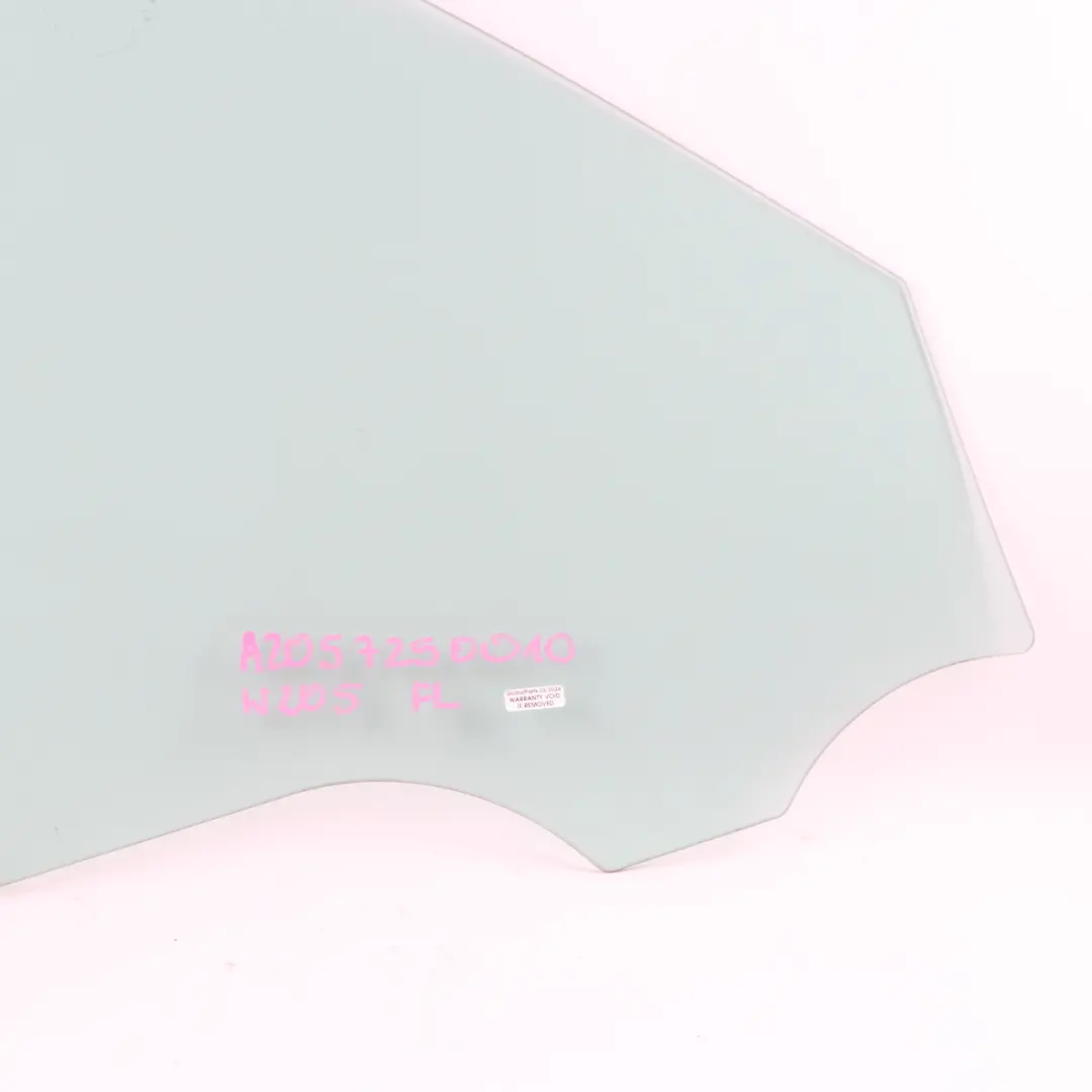 Mercedes W205 Window Glass Front Left Door N/S Green Glazing AS2 - SKU A2057250010 - Part number A2057250010