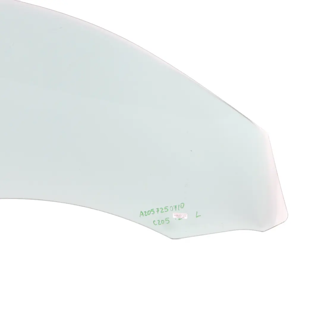 Window Glass Front Door Left N/S Glazing AS2 to Mercedes C205 Coupe with Part number A2057250710 Mercedes C205 Coupe Window Glass Front Door Left N/S Glazing AS2 - SKU A2057250710 - Part number A2057250710