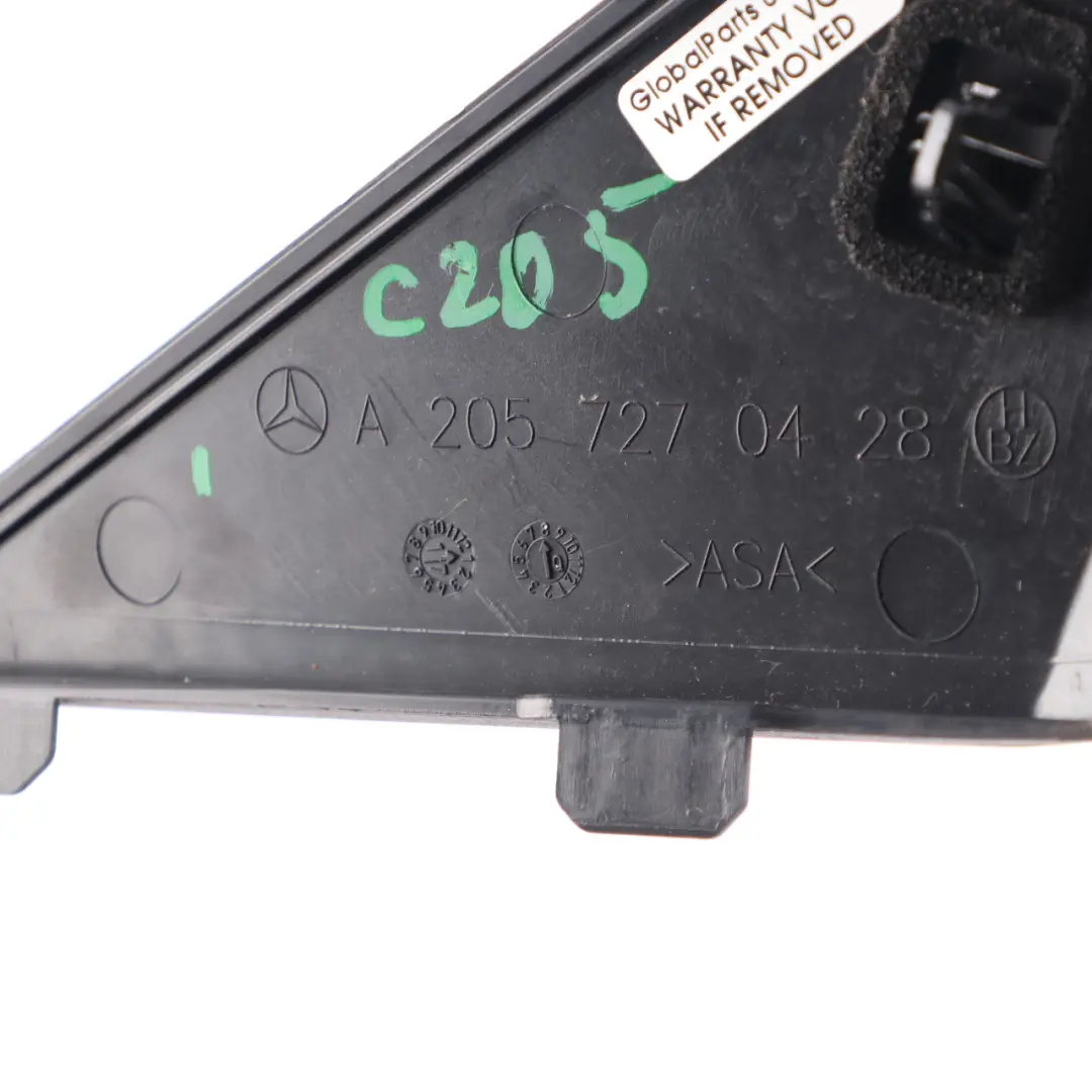 Door Corner Trim Molding Front Right Strip Cover Black to Mercedes W205 with Part number A2057270428 Mercedes W205 Door Corner Trim Molding Front Right Strip Cover Black - SKU A2057270428 - Part number A2057270428