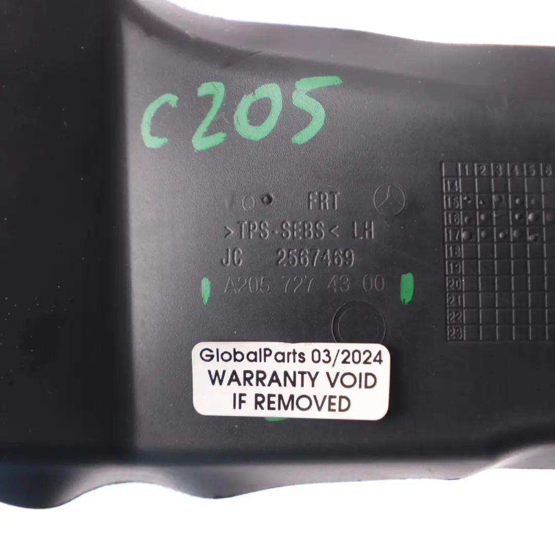 Lewy Boczek Drzwiowy Kieszeń Wkładka Czarna do Mercedes C205 o numerze A2057274300 Mercedes C205 Lewy Boczek Drzwiowy Kieszeń Wkładka Czarna - SKU A2057274300 - Numer Części A2057274300