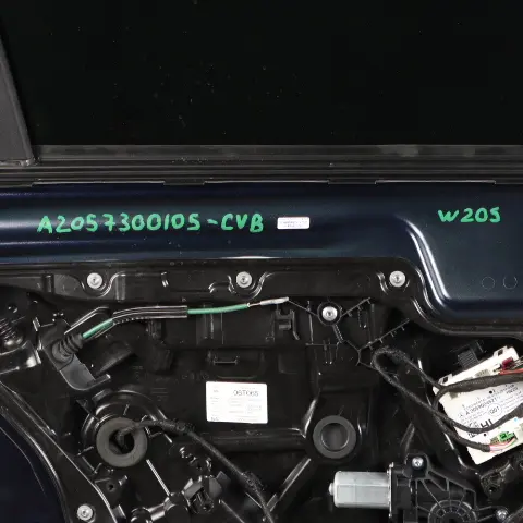 Mercedes W205 Door Rear Left N/S Cavansite Blue Metallic - 890 - SKU A2057300105-CVB - Part number A2057300105