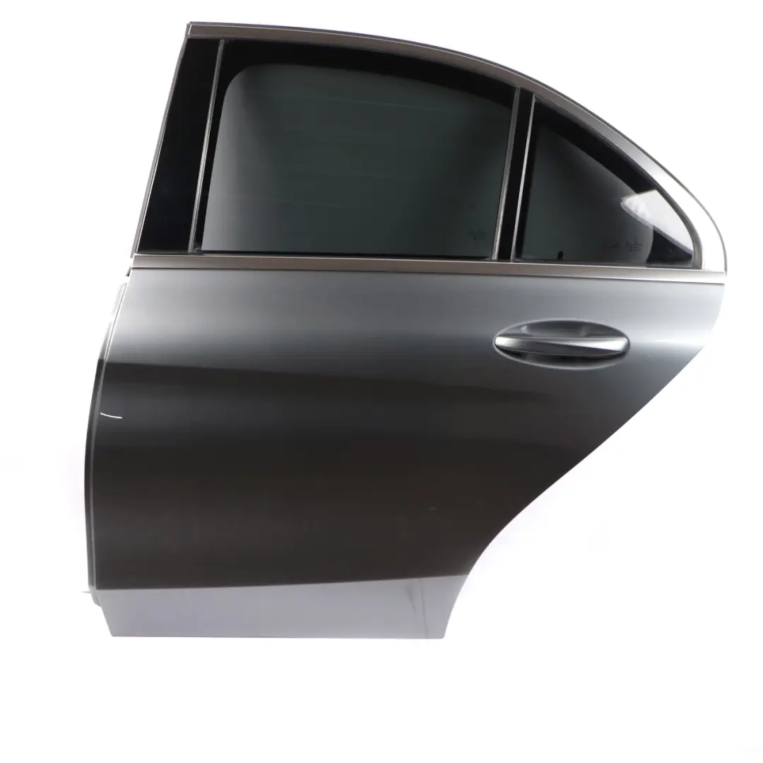 Door Rear Left N/S Selenite Grey Metallic - 992 to Mercedes W205 with Part number A2057300105 Mercedes W205 Door Rear Left N/S Selenite Grey Metallic - 992 - SKU A2057300105-SEL - Part number A2057300105