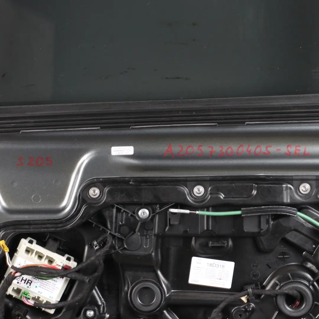 Door Rear Right O/S Estate Selenite Grey Metallic - 992 to Mercedes S205 with Part number A2057300405 Mercedes S205 Door Rear Right O/S Estate Selenite Grey Metallic - 992 - SKU A2057300405-SEL - Part number A2057300405