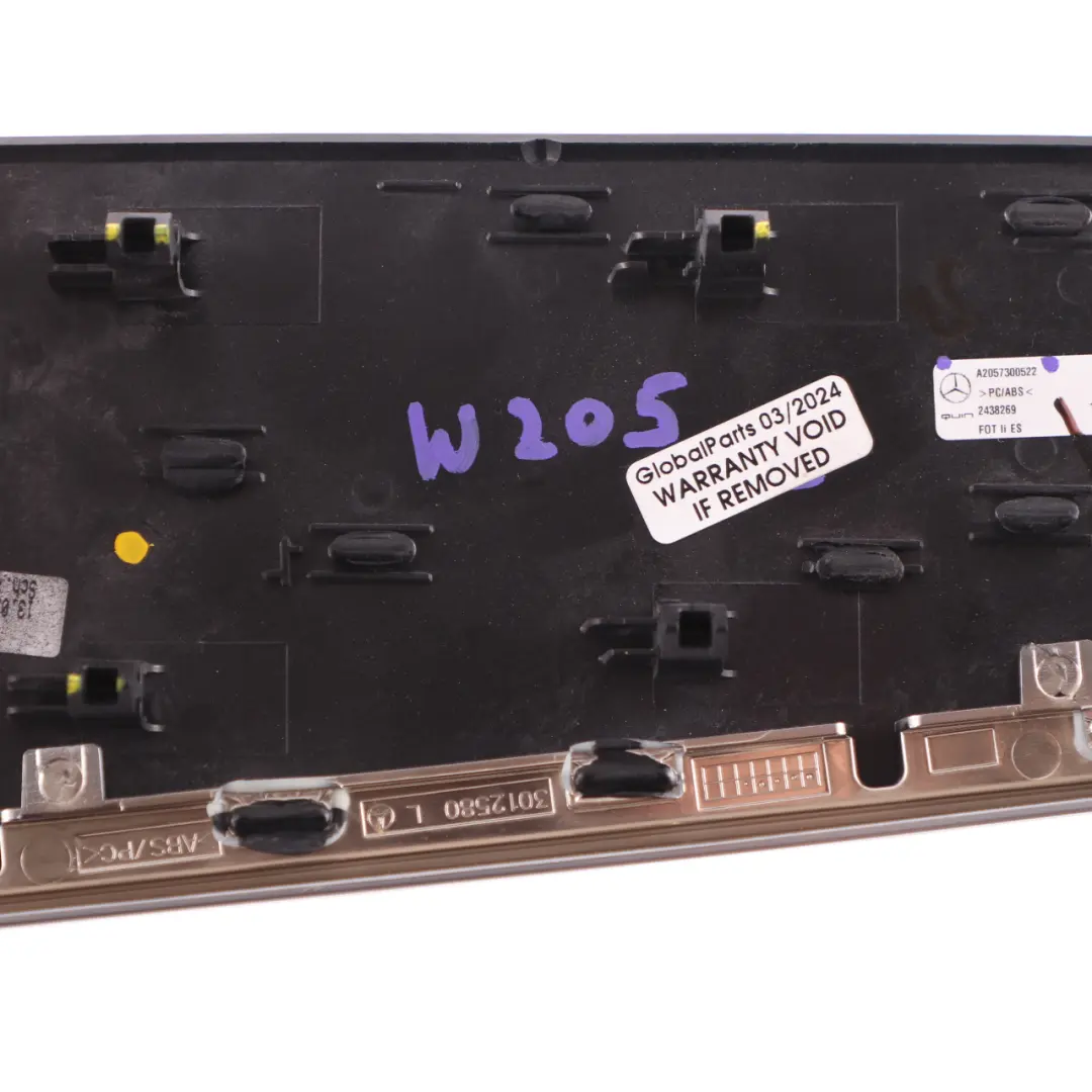  Door Trim Mercedes W205 Rear Door Left N/S Strip Trim Black Ash Wood - SKU A2057300522 - Part number A2057300522