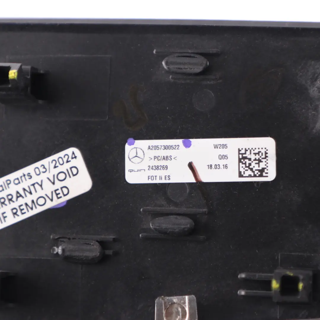 Door Trim Mercedes W205 Rear Door Left N/S Strip Trim Black Ash Wood to with Part number A2057300522 Door Trim Mercedes W205 Rear Door Left N/S Strip Trim Black Ash Wood - SKU A2057300522 - Part number A2057300522