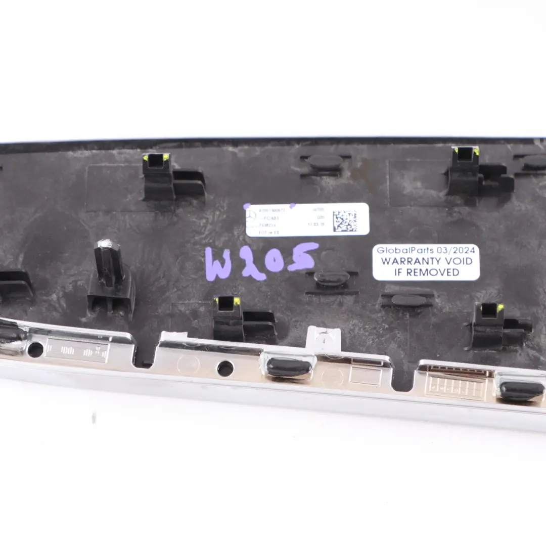 Mercedes W205 Moldura Puerta Trasera Derecha Madera Fresno Negra - SKU A2057300622 - Número de pieza A2057300622