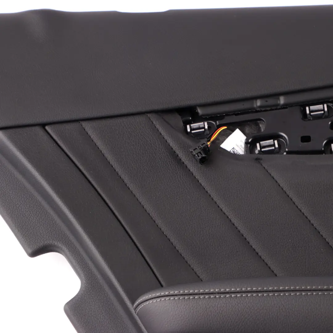Door Card Mercedes W205 Left N/S Trim Panel Covering Leather Black to Rear with Part number A2057303106 Rear Door Card Mercedes W205 Left N/S Trim Panel Covering Leather Black - SKU A2057303106 - Part number A2057303106