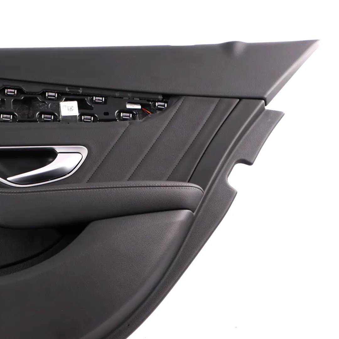 Mercedes W205 Hintere Türkarte Rechts Verkleidung Platte Abdeckung Leder Schwarz - SKU A2057303206 - Teilenummer A2057303206
