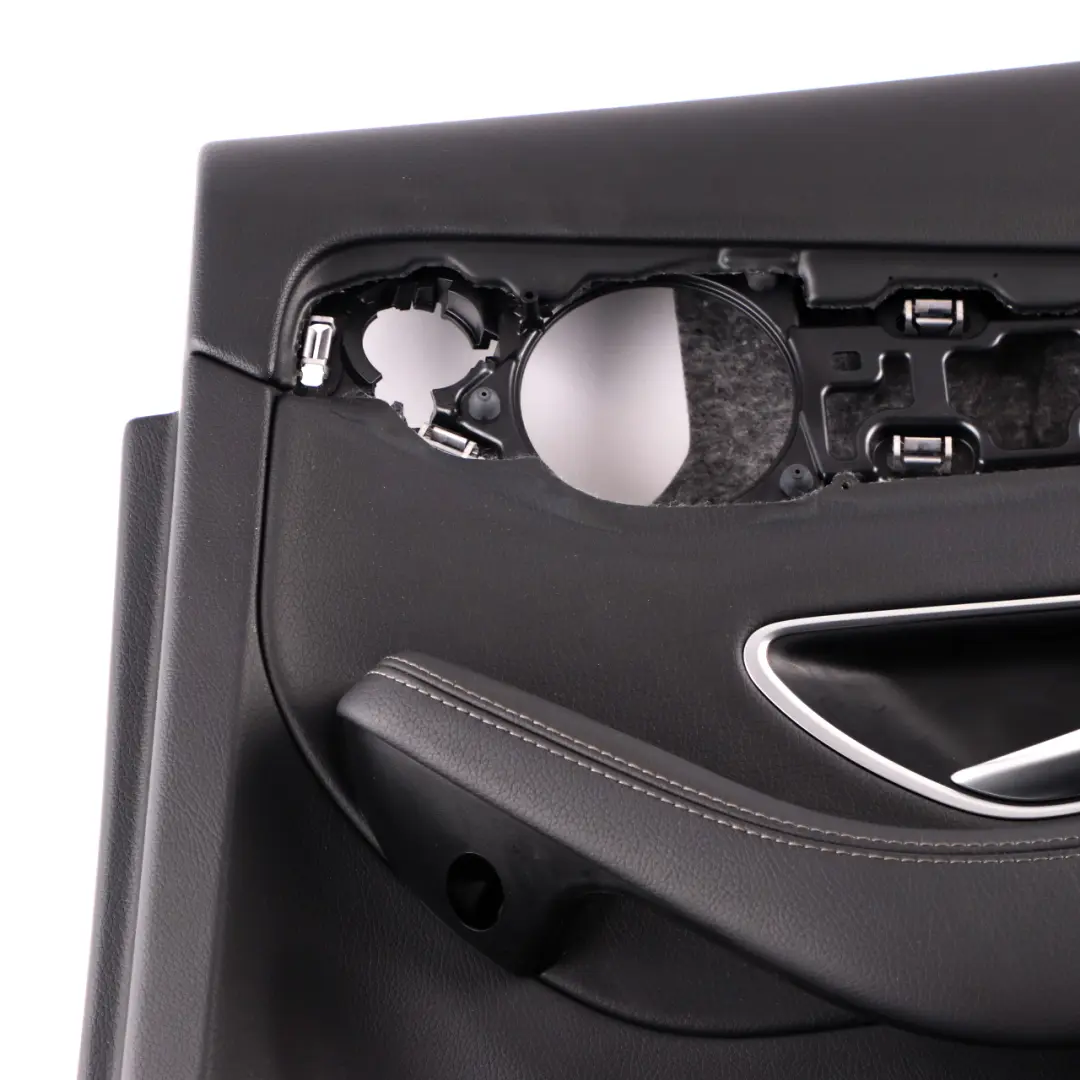 Rear Door Card Mercedes W205 Right O/S Trim Panel Covering Leather Black - SKU A2057303206 - Part number A2057303206
