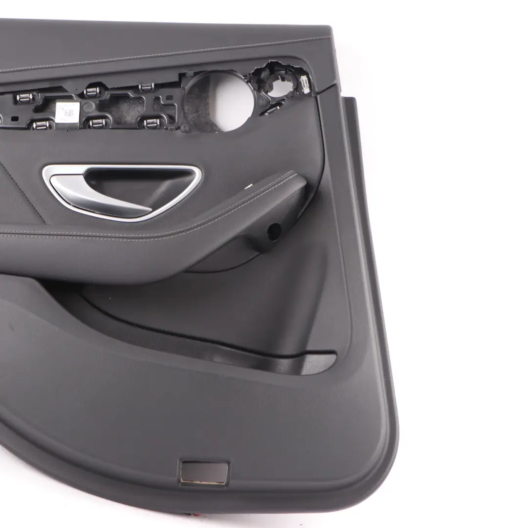 Rear Door Card Mercedes W205 Left N/S Trim Panel Cover AMG Line Leather Black - SKU A2057305301 - Part number A2057305301