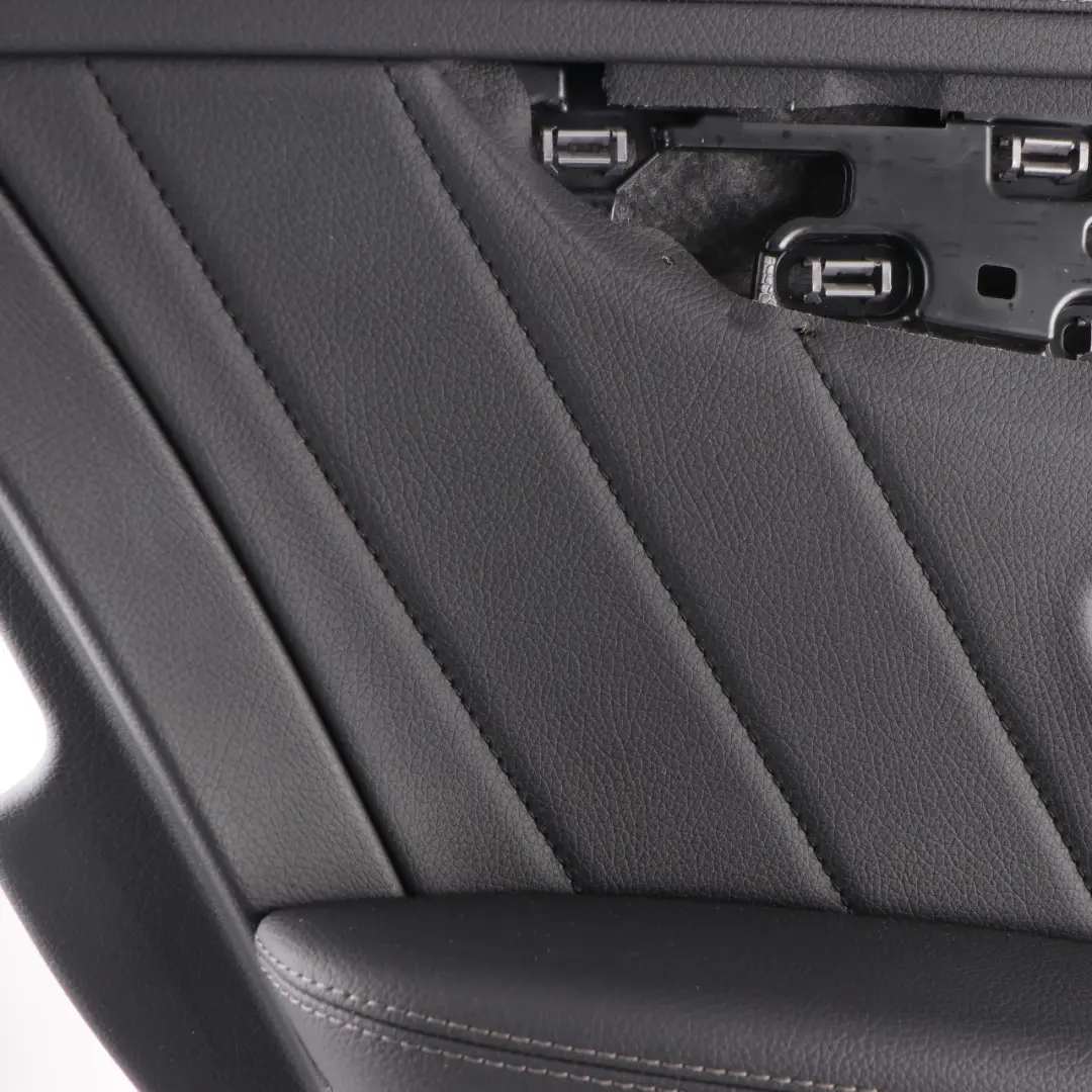 Rear Door Card Mercedes W205 Left N/S Trim Panel Cover AMG Line Leather Black - SKU A2057305301 - Part number A2057305301