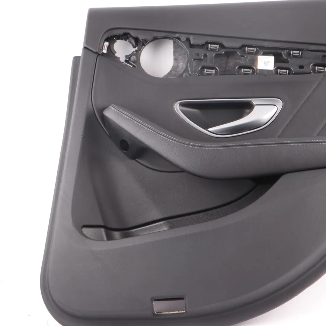 Door Card Mercedes W205 Right O/S Trim Panel Cover AMG Line Black Leather to Rear with Part number A2057305401 Rear Door Card Mercedes W205 Right O/S Trim Panel Cover AMG Line Black Leather - SKU A2057305401-1 - Part number A2057305401