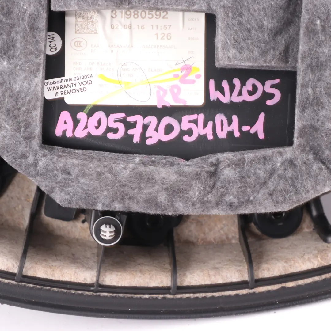 Door Card Mercedes W205 Right O/S Trim Panel Cover AMG Line Black Leather to Rear with Part number A2057305401 Rear Door Card Mercedes W205 Right O/S Trim Panel Cover AMG Line Black Leather - SKU A2057305401-1 - Part number A2057305401