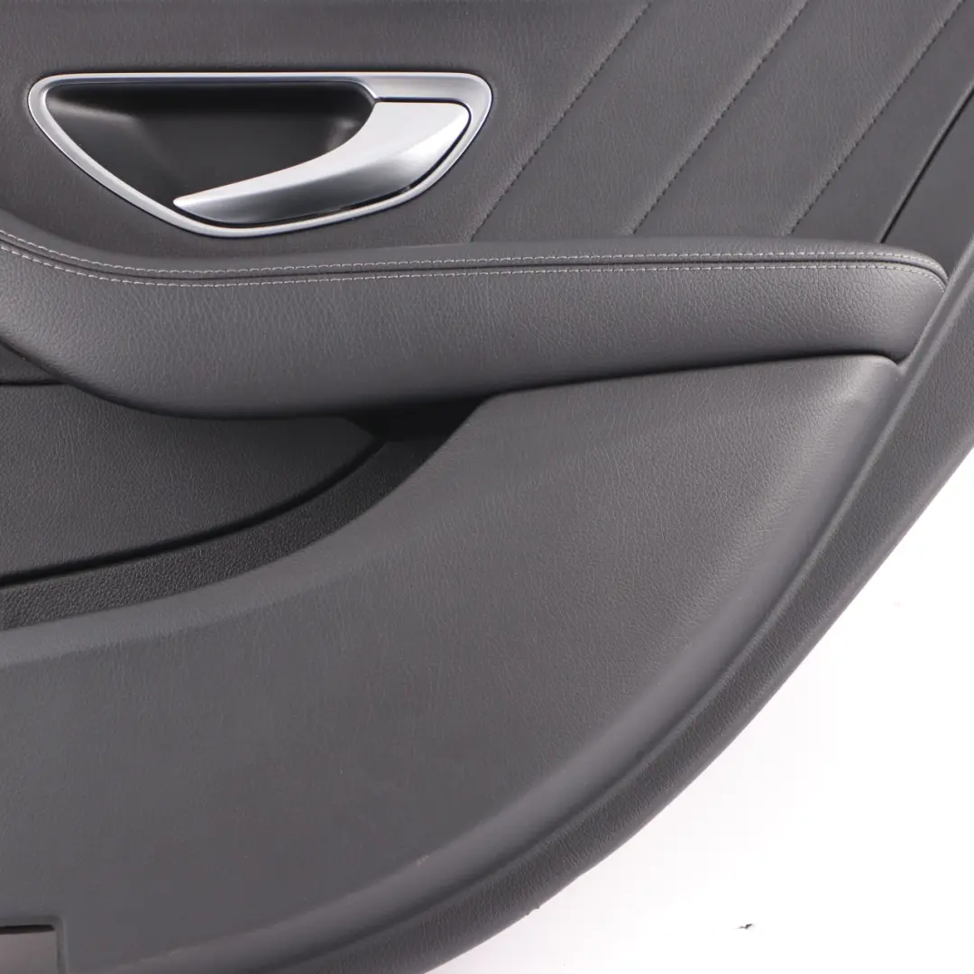 Door Card Mercedes W205 Right O/S Trim Panel Cover AMG Line Black Leather to Rear with Part number A2057305401 Rear Door Card Mercedes W205 Right O/S Trim Panel Cover AMG Line Black Leather - SKU A2057305401-1 - Part number A2057305401