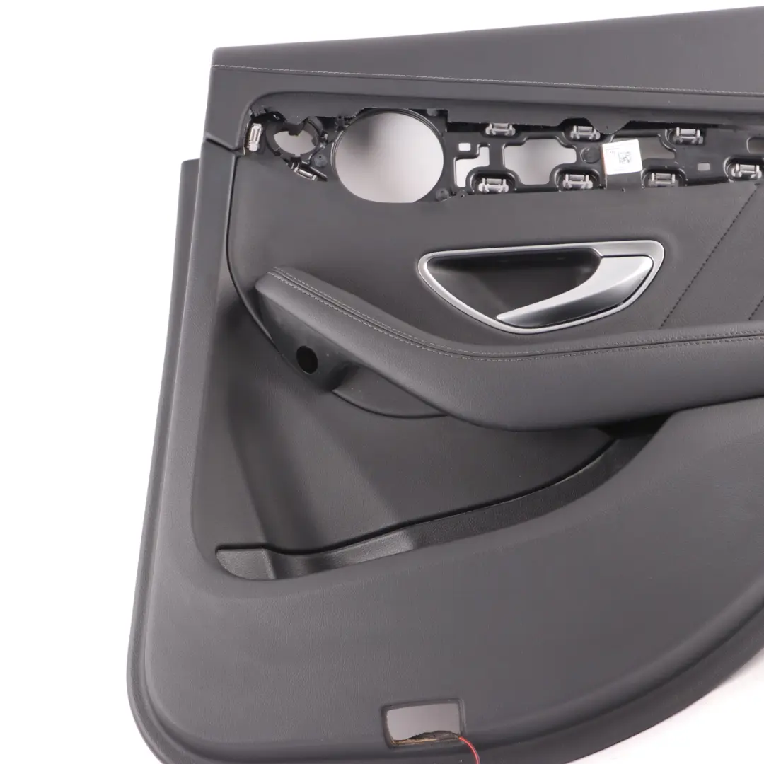 Door Card Mercedes W205 Right O/S Trim Panel Cover AMG Line Leather Black to Rear with Part number A2057305401 Rear Door Card Mercedes W205 Right O/S Trim Panel Cover AMG Line Leather Black - SKU A2057305401 - Part number A2057305401