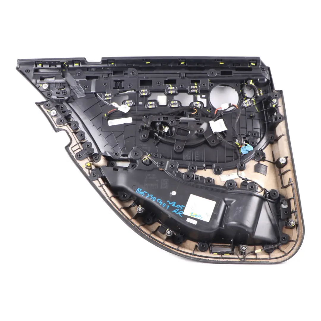 Mercedes W205 Boczek Tapicerka Drzwi Tył Prawy Skóra Czarny AMG - SKU A2057305401 - Numer Części A2057305401