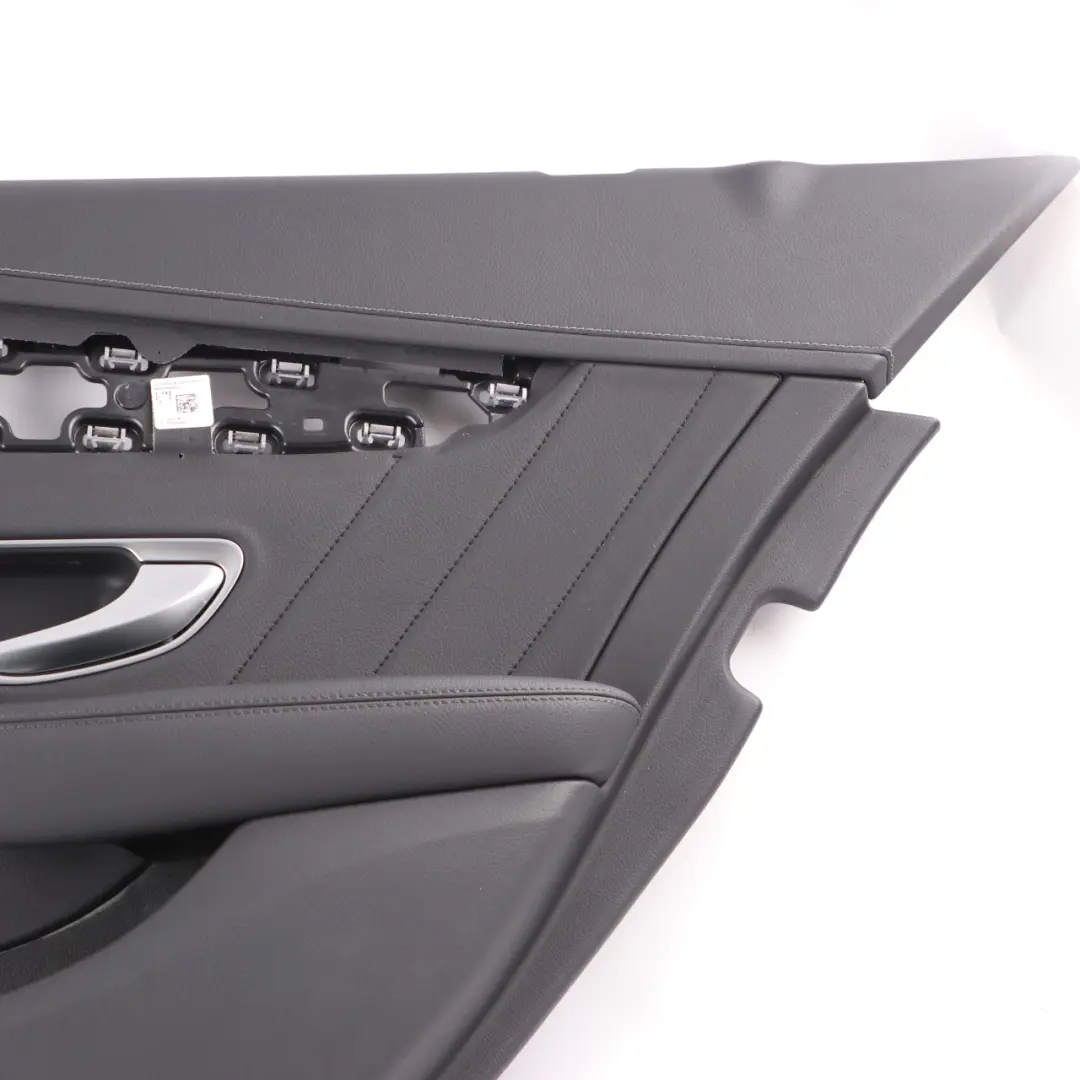 Rear Door Card Mercedes W205 Right O/S Trim Panel Cover AMG Line Leather Black - SKU A2057305401 - Part number A2057305401