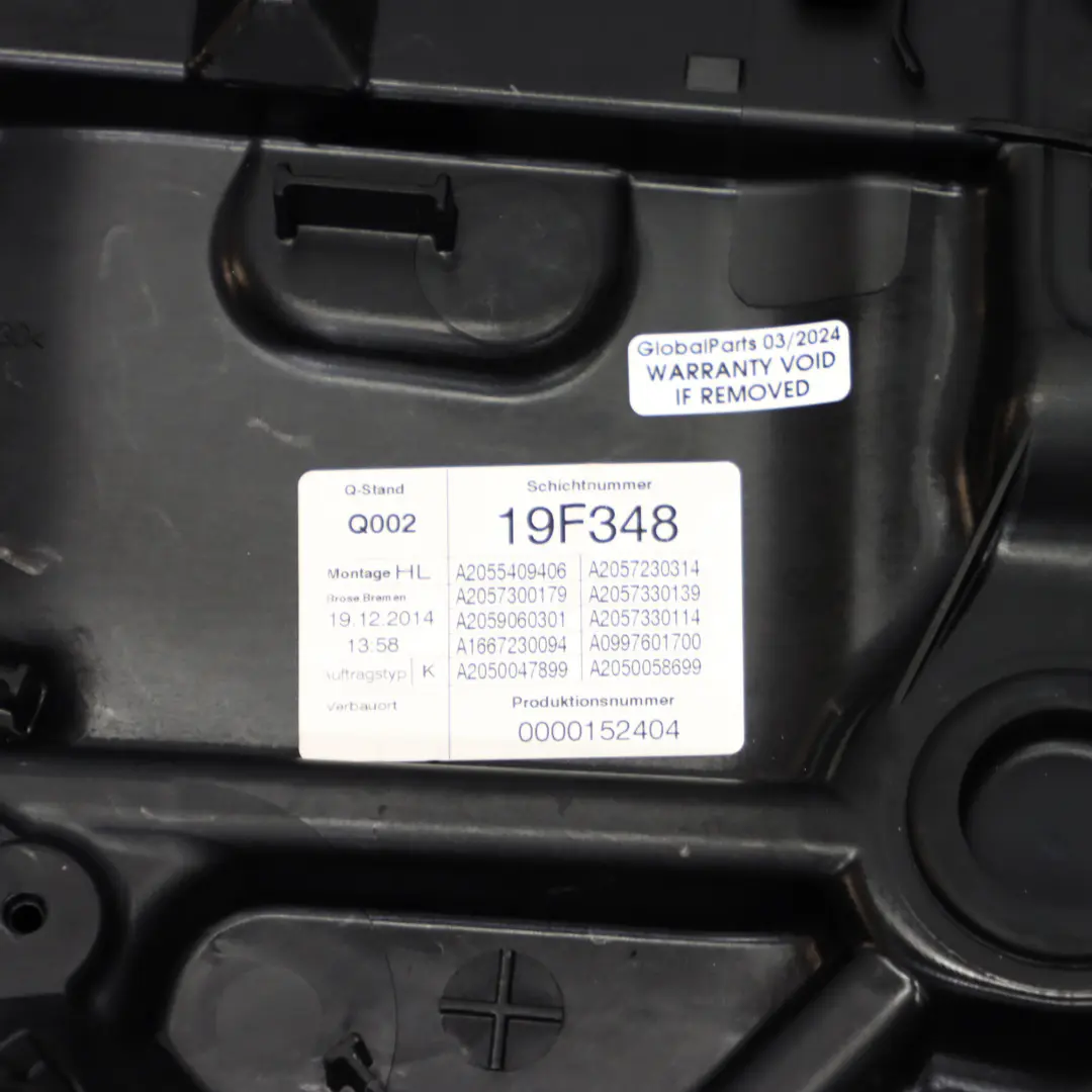 Mercedes W205 Hinten links Fensterheber Hebebühne - SKU A2057307904-1 - Teilenummer A2057307904
