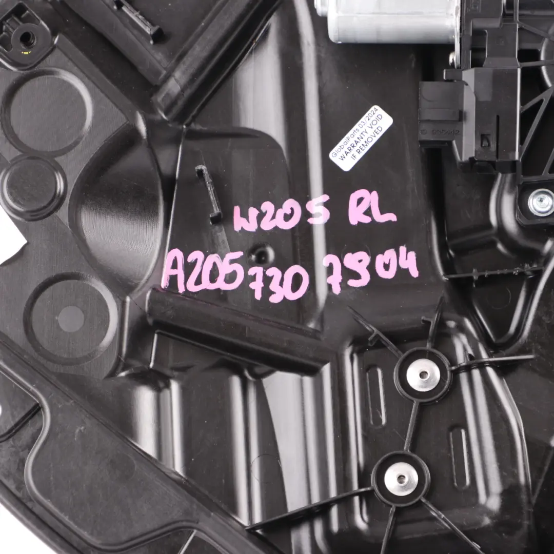 Mercedes W205 Rear Left N/S Window Regulator Lifter Motor Panel - SKU A2057307904 - Part number A2057307904