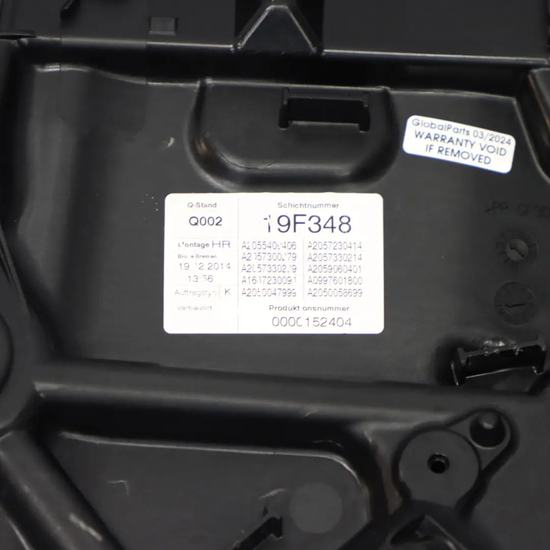 Pannello alzacristalli posteriore destro per Mercedes W205 con numero di parte A2057308004 Mercedes W205 Pannello alzacristalli posteriore destro - SKU A2057308004-1 - Numero di parte A2057308004