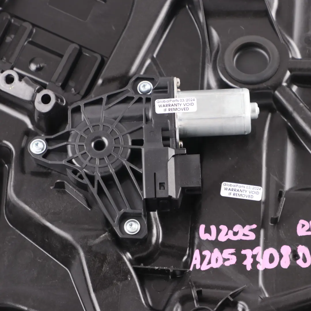 Mercedes-Benz C W205 Rear Right O/S Window Regulator Lifter Motor Panel to with Part number A2057308004 Mercedes-Benz C W205 Rear Right O/S Window Regulator Lifter Motor Panel - SKU A2057308004 - Part number A2057308004