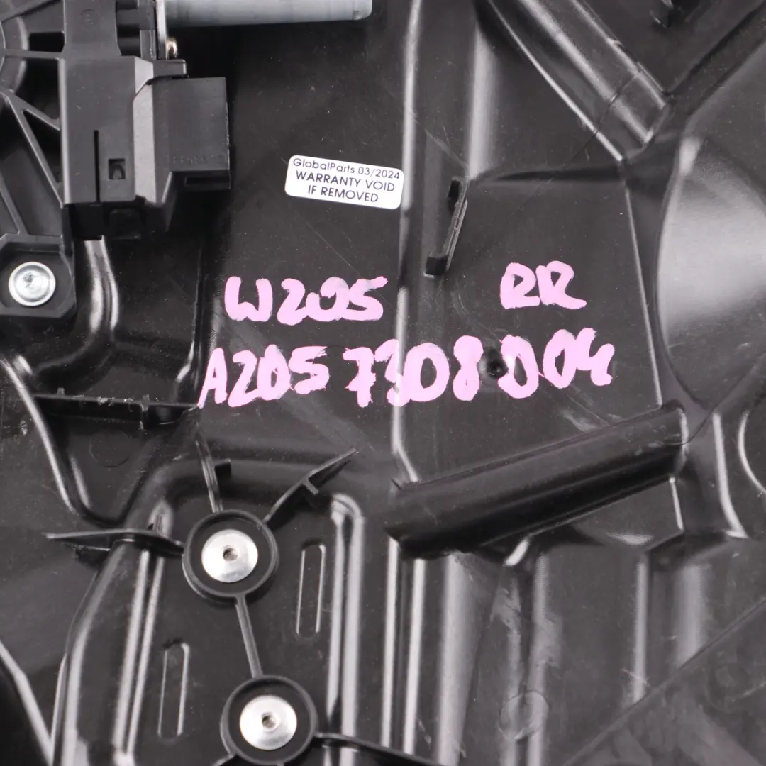 Mercedes-Benz C W205 Rear Right O/S Window Regulator Lifter Motor Panel to with Part number A2057308004 Mercedes-Benz C W205 Rear Right O/S Window Regulator Lifter Motor Panel - SKU A2057308004 - Part number A2057308004