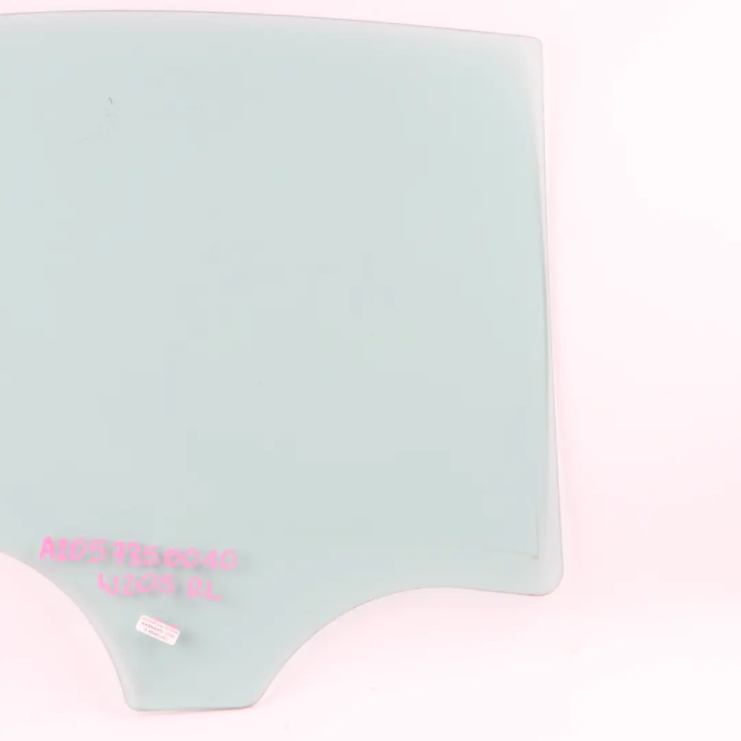 Mercedes W205 Window Glass Rear Left Door N/S Green Glazing AS2 - SKU A2057350010 - Part number A2057350010