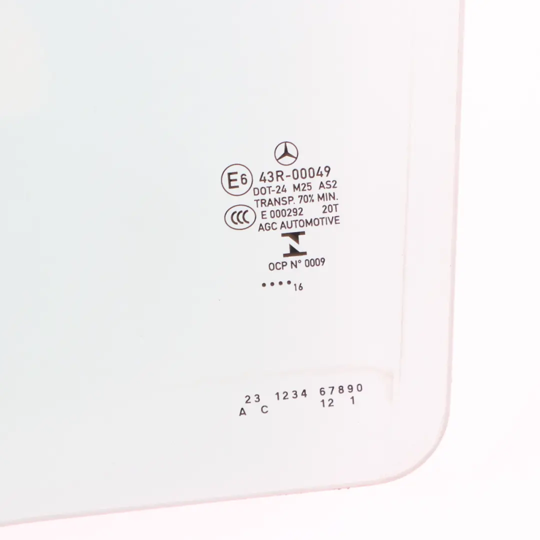 Mercedes W205 Vetro Finestra Porta Posteriore Sinistra Vetri AS2 - SKU A2057350010 - Numero di parte A2057350010