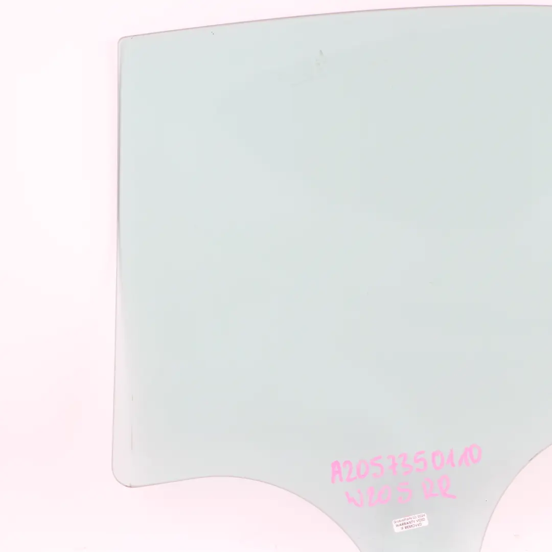 Window Glass Rear Right Door O/S Green Glazing AS2 to Mercedes W205 with Part number A2057350110 Mercedes W205 Window Glass Rear Right Door O/S Green Glazing AS2 - SKU A2057350110 - Part number A2057350110