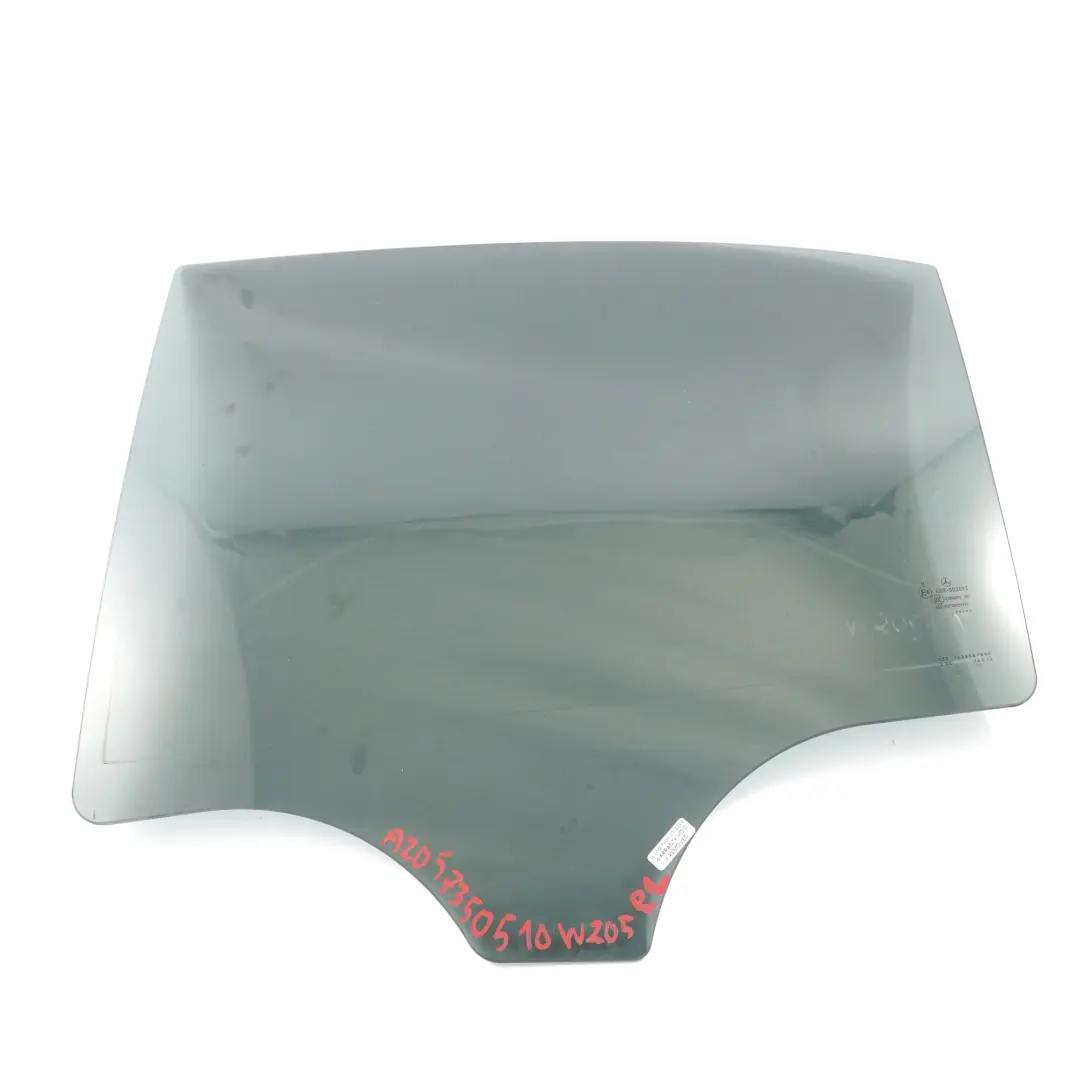 Mercedes W205 Saloon Rear Door Window Glass Left N/S Glazing Black - SKU A2057350510 - Part number A2057350510