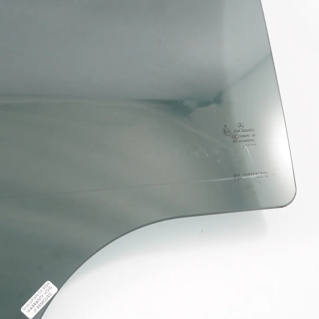 Door Window Glass Left N/S Glazing Black to Mercedes W205 Saloon Rear with Part number A2057350510 Mercedes W205 Saloon Rear Door Window Glass Left N/S Glazing Black - SKU A2057350510 - Part number A2057350510