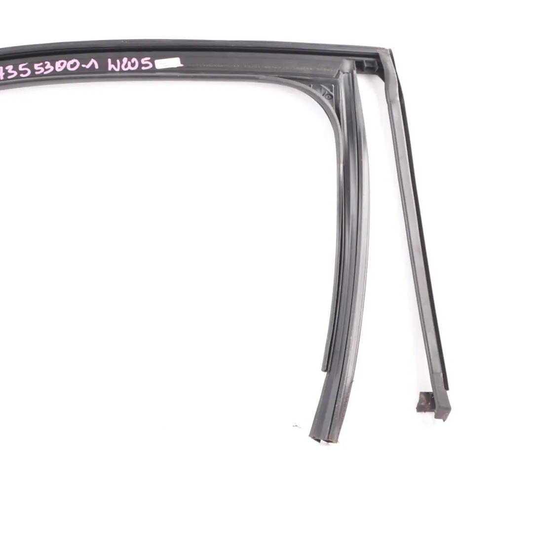  Frame Mercedes W205 Rear Window Left N/S Outside Guide Rail Sealing A2057355300 - SKU A2057355300-1 - Part number A2057355900
