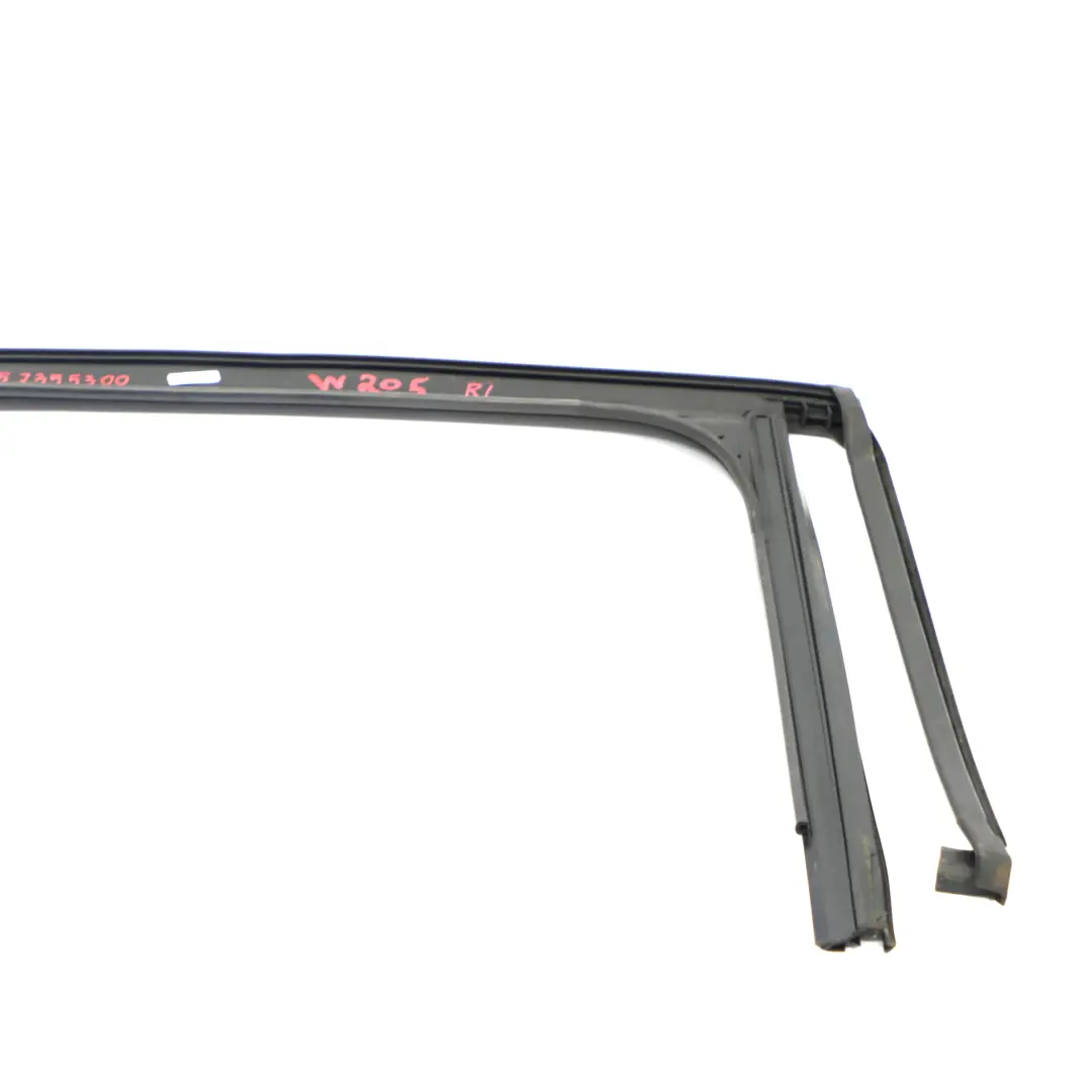 Left N/S Window Frame Outside Guide Rail Sealing to Mercedes W205 Rear with Part number A2057355300 Mercedes W205 Rear Left N/S Window Frame Outside Guide Rail Sealing - SKU A2057355300 - Part number A2057355300