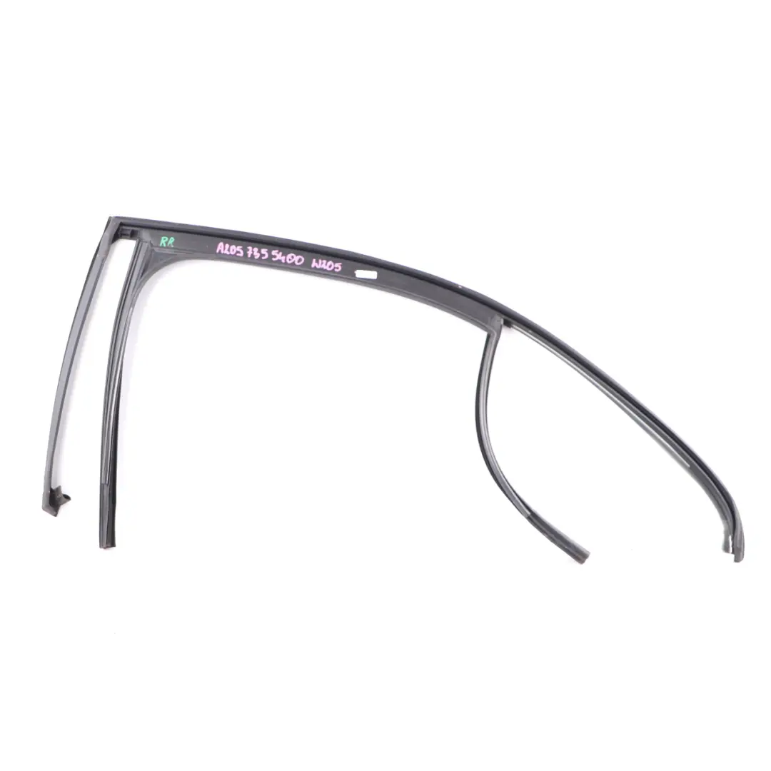  Frame Mercedes W205 Rear Window Right O/S Outside Guide Rail Sealing - SKU A2057355400 - Part number A2057355400
