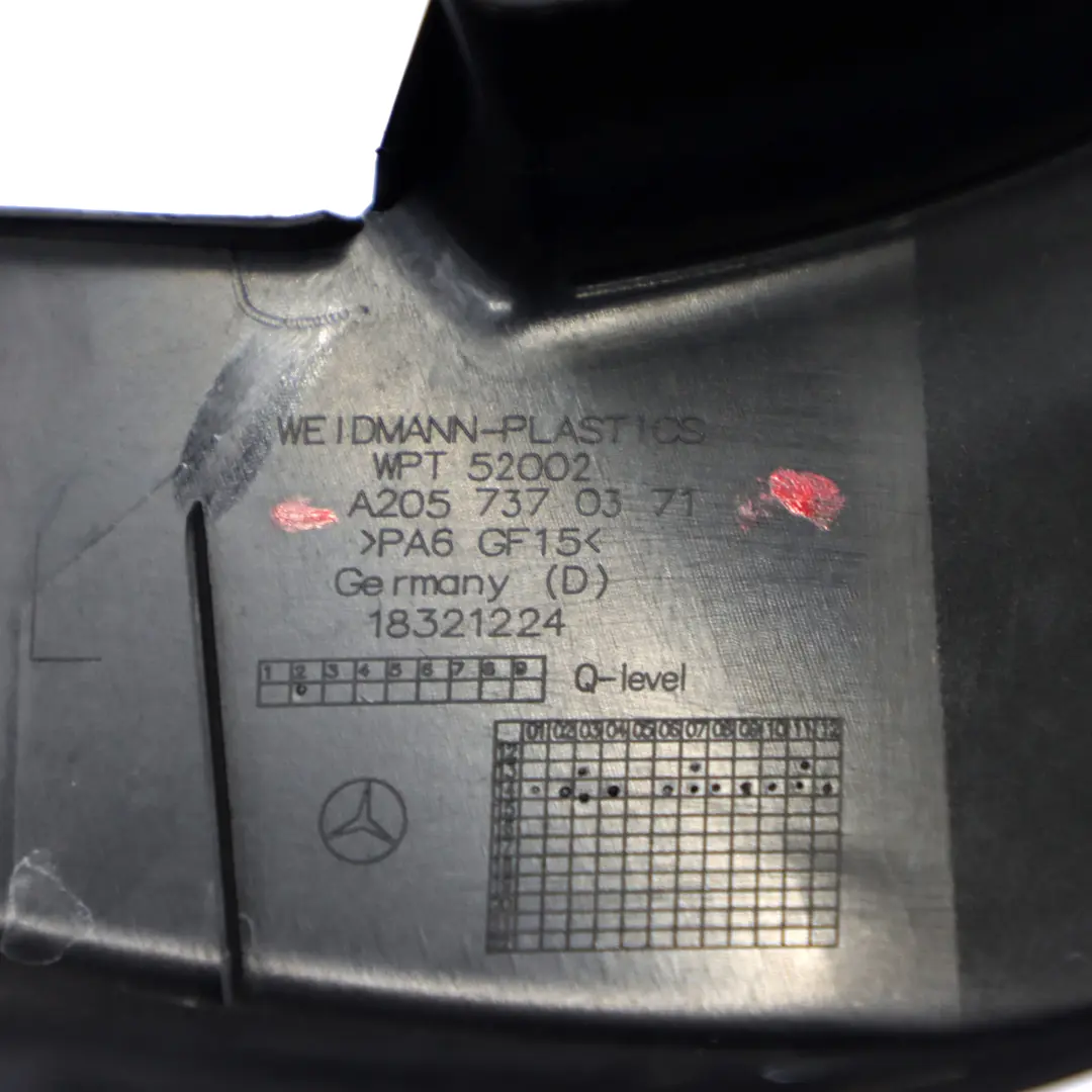 Mercedes S205 Estate Door Trim Rear Left N/S Window Frame Black - SKU A2057370371 - Part number A2057370371